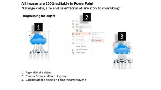 1 Cloud Computing Concept With Mobile Devices Connected To Public Cloud Ppt Slides