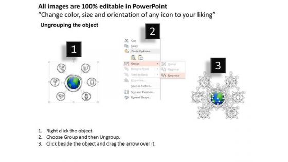 1 Global Communication With Wireless Devices Connected To The Cloud Shown By The Globe Ppt Slides