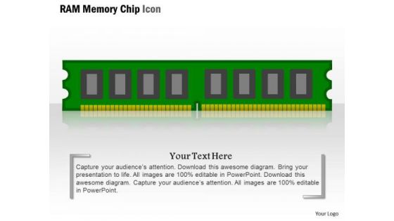 1 Ram Memory Chip Icon Flash Nand Pcie Device For Storage Ppt Slides