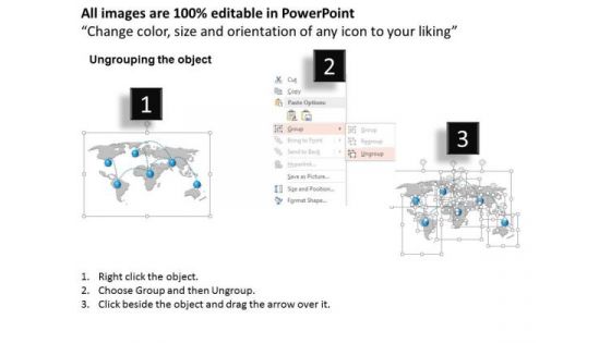 1 World Map With Wireless Cellular Communication Hop Point To Point Ppt Slide