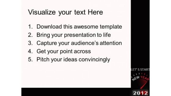 2012 New Year On Dashboard Background PowerPoint Templates And PowerPoint Themes 0212