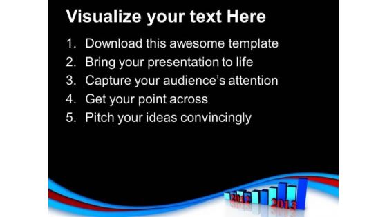 2012 To 2013 Business Growth Per Year PowerPoint Templates Ppt Backgrounds For Slides 1212