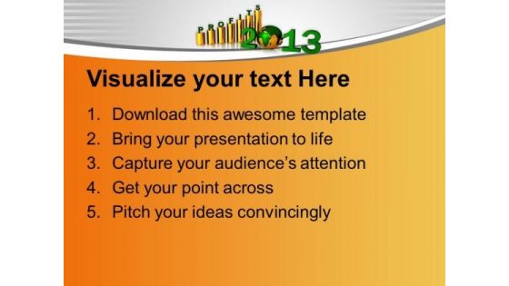 2013 Business Profit Graph Globe PowerPoint Templates Ppt Backgrounds For Slides 0113