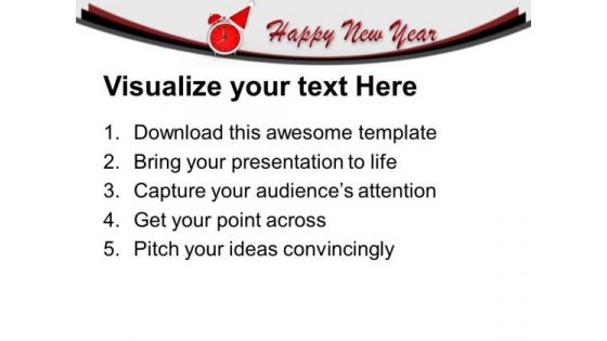2013 Celebration Time Alarm Clock PowerPoint Templates Ppt Backgrounds For Slides 1212