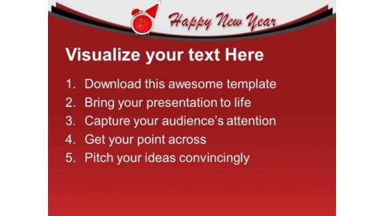 2013 Celebration Time Alarm Clock PowerPoint Templates Ppt Backgrounds For Slides 1212