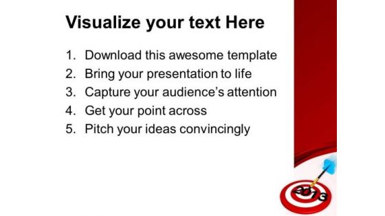 2013 Dart Hitting New Year Business PowerPoint Templates Ppt Backgrounds For Slides 1112