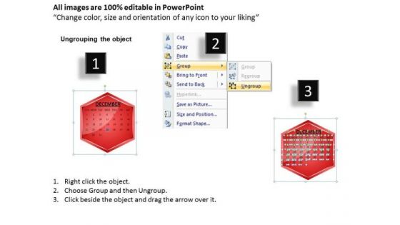 2013 December Calendar PowerPoint Slides Ppt Templates
