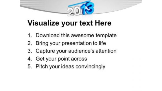 2013 Growth Arrow New Start PowerPoint Templates Ppt Backgrounds For Slides 1212