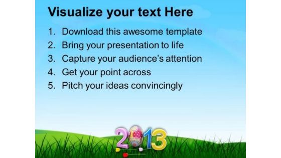 2013 Happy Easter Day Holidays PowerPoint Templates Ppt Backgrounds For Slides 0313