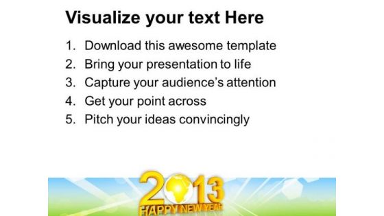 2013 Happy New Year Business PowerPoint Templates Ppt Backgrounds For Slides 1112