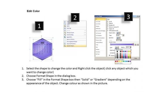 2013 July Calendar PowerPoint Slides Ppt Templates