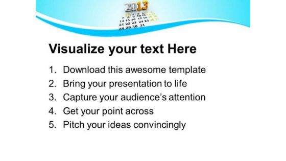 2013 New Calendar Holidays PowerPoint Templates Ppt Backgrounds For Slides 1112