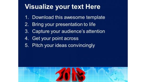2013 New Year Business Concept PowerPoint Templates Ppt Backgrounds For Slides 1212
