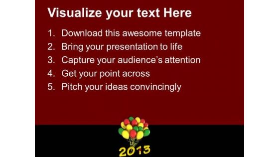 2013 New Year Celebration Events PowerPoint Templates Ppt Backgrounds For Slides 1212