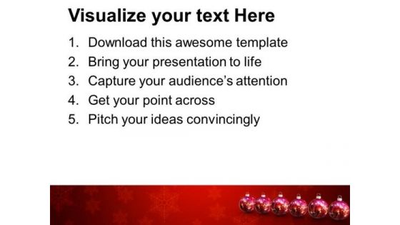 2013 New Year Christmas Balls Festival PowerPoint Templates And PowerPoint Themes 1112