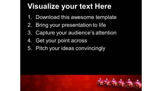 2013 New Year Christmas Balls Festival PowerPoint Templates And PowerPoint Themes 1112