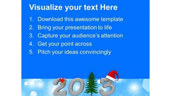 2013 New Year Concept Christmas PowerPoint Templates Ppt Backgrounds For Slides 1212