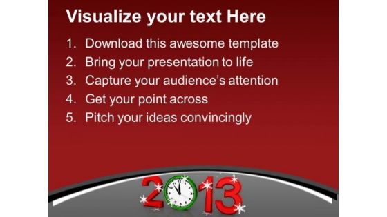 2013 New Year Concept Festival PowerPoint Templates Ppt Backgrounds For Slides 1112
