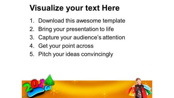 2013 New Year Concept Shopping PowerPoint Templates Ppt Backgrounds For Slides 1112