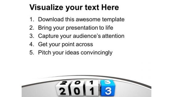 2013 New Year Cube Events PowerPoint Templates Ppt Backgrounds For Slides 1112