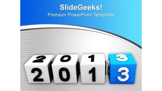 2013 New Year Cube Events PowerPoint Templates Ppt Backgrounds For Slides 1112