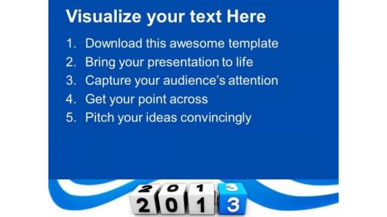 2013 New Year Cubes Events PowerPoint Templates Ppt Backgrounds For Slides 1112