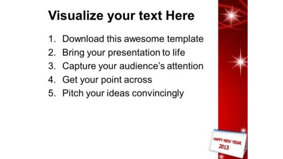 2013 New Year Holidays PowerPoint Templates Ppt Backgrounds For Slides 1212