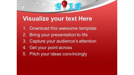 2013 New Year Innovation Business PowerPoint Templates Ppt Backgrounds For Slides 0113