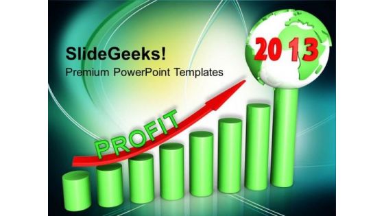 2013 New Year With Profit Business PowerPoint Templates Ppt Backgrounds For Slides 1112