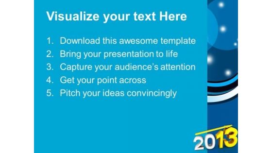 2013 New Year With Up Arrow Business PowerPoint Templates Ppt Backgrounds For Slides 1112