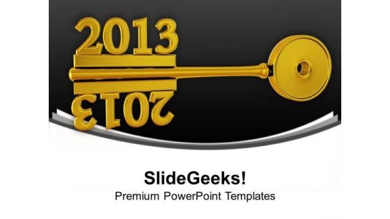 2013 On Golden Key Security PowerPoint Templates Ppt Backgrounds For Slides 1112