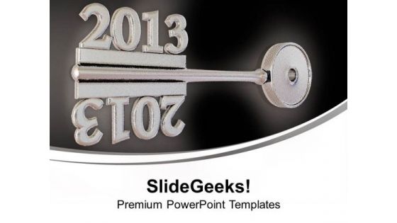 2013 On Grey Key New Symbol Security PowerPoint Templates Ppt Backgrounds For Slides 0113