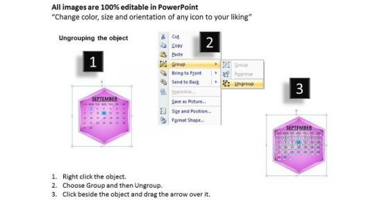 2013 September Calendar PowerPoint Slides Ppt Templates