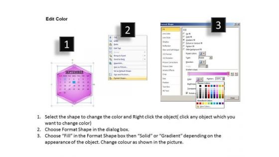 2013 September Calendar PowerPoint Slides Ppt Templates