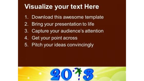 2013 With Candy New Year Celebration PowerPoint Templates Ppt Backgrounds For Slides 1212