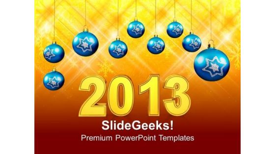 2013 Year With Filigree Decoration Event PowerPoint Templates Ppt Backgrounds For Slides 1212