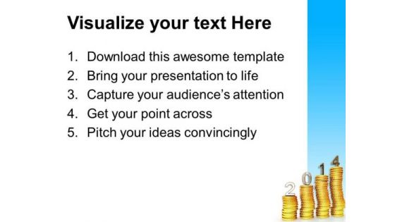 2014 Financial Goals Targets New Year PowerPoint Template 1113