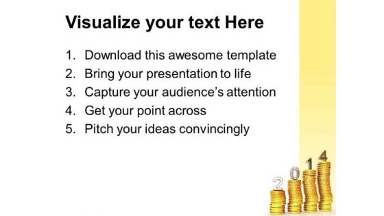 2014 New Year Financial Targets PowerPoint Template 1113