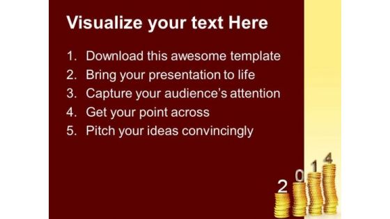 2014 New Year Financial Targets PowerPoint Template 1113
