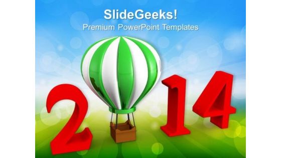 2014 New Year Growth PowerPoint Template 1113