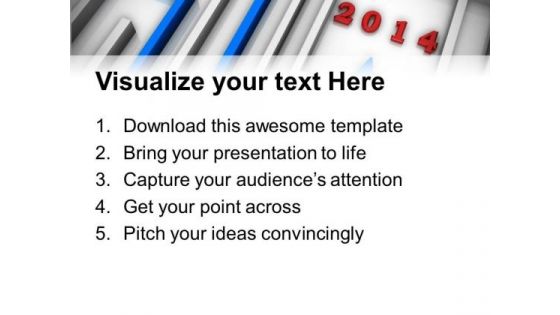 2014 New Year Strategy PowerPoint Template 1113