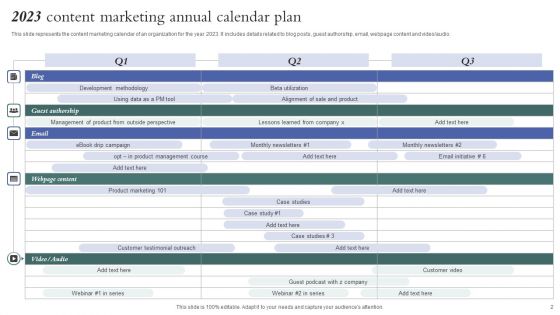 2023 Annual Calendar Ppt PowerPoint Presentation Complete Deck With Slides