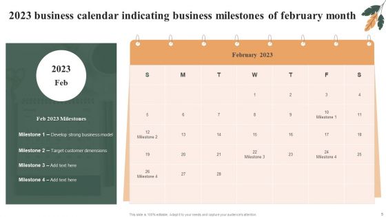 2023 Business Calendar Ppt PowerPoint Presentation Complete With Slides