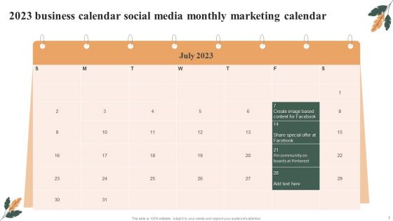 2023 Business Calendar Ppt PowerPoint Presentation Complete With Slides