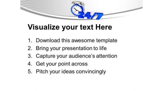 24 7 Sign Global Business PowerPoint Templates Ppt Backgrounds For Slides 1212