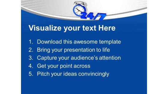 24 7 Sign Global Business PowerPoint Templates Ppt Backgrounds For Slides 1212