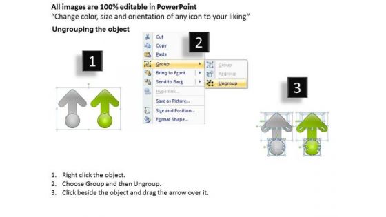 2 Arrows Describing Different Concepts Growth Ppt Business Planning Tools PowerPoint Templates