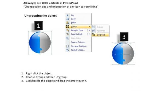 2 Factors Business Circular Puzzle Pieces PowerPoint Slides And Ppt Diagram Templates