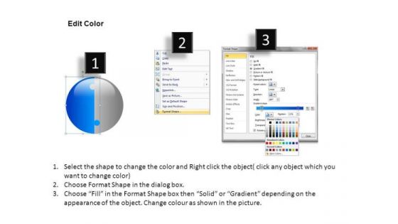 2 Factors Business Circular Puzzle Pieces PowerPoint Slides And Ppt Diagram Templates