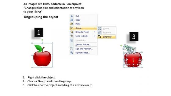 2 Halves Apples PowerPoint Slides And Apples Ppt Templates